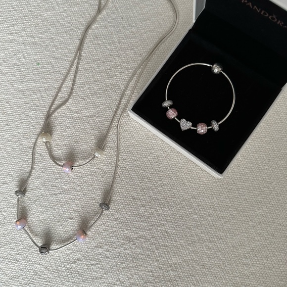 Pandora Essence Collection Bracelet and Matching Necklaces - Picture 3 of 4